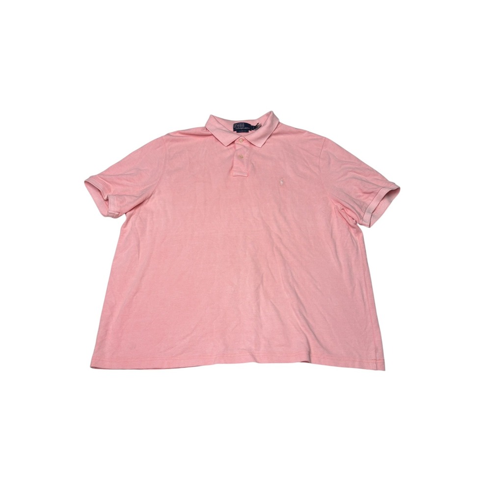Polo Ralph Lauren Mens XL Classic‎ Fit Pink Short Sleeve Pique Polo Shirt